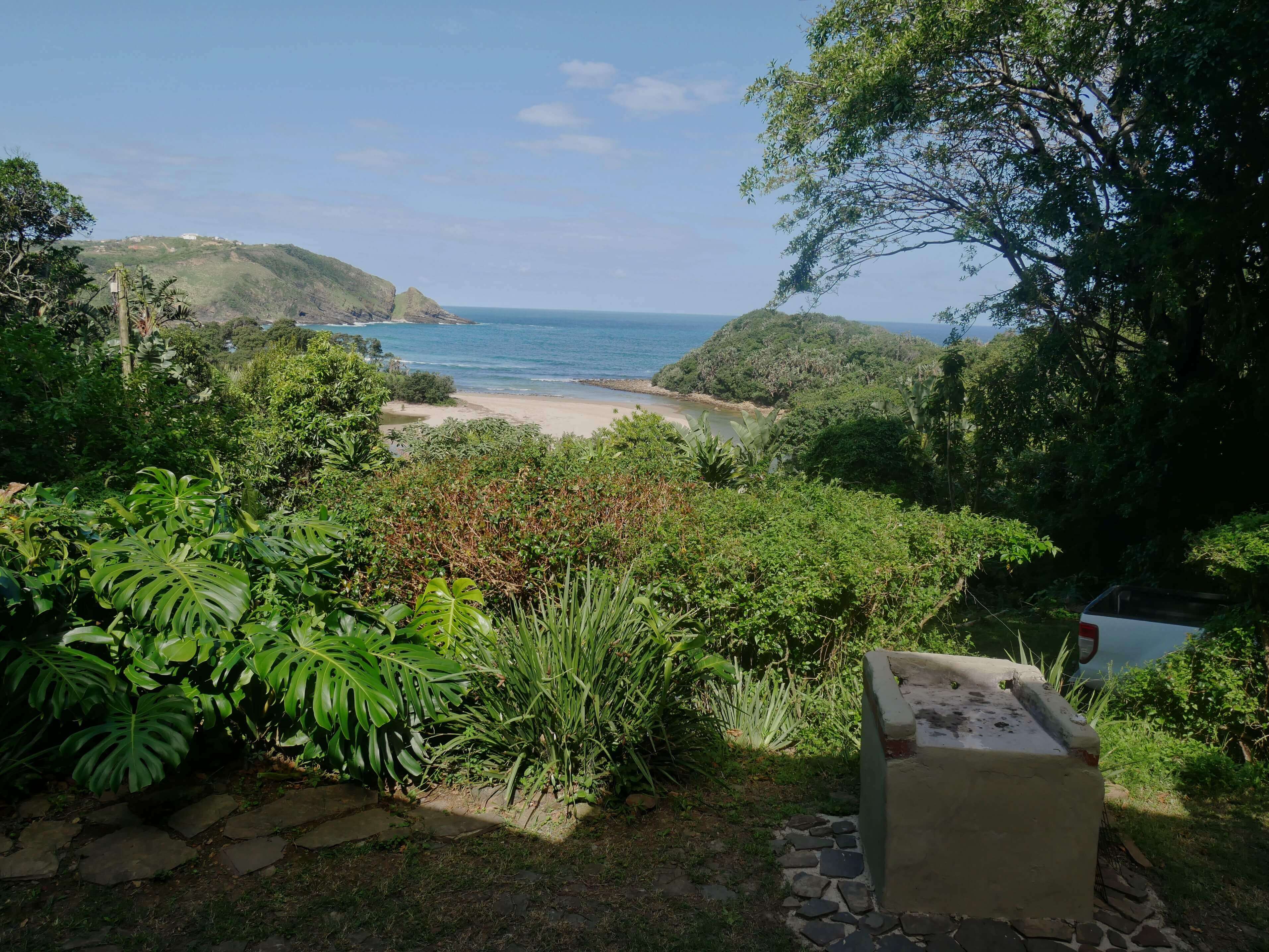 Mountain and ocean view with a braai