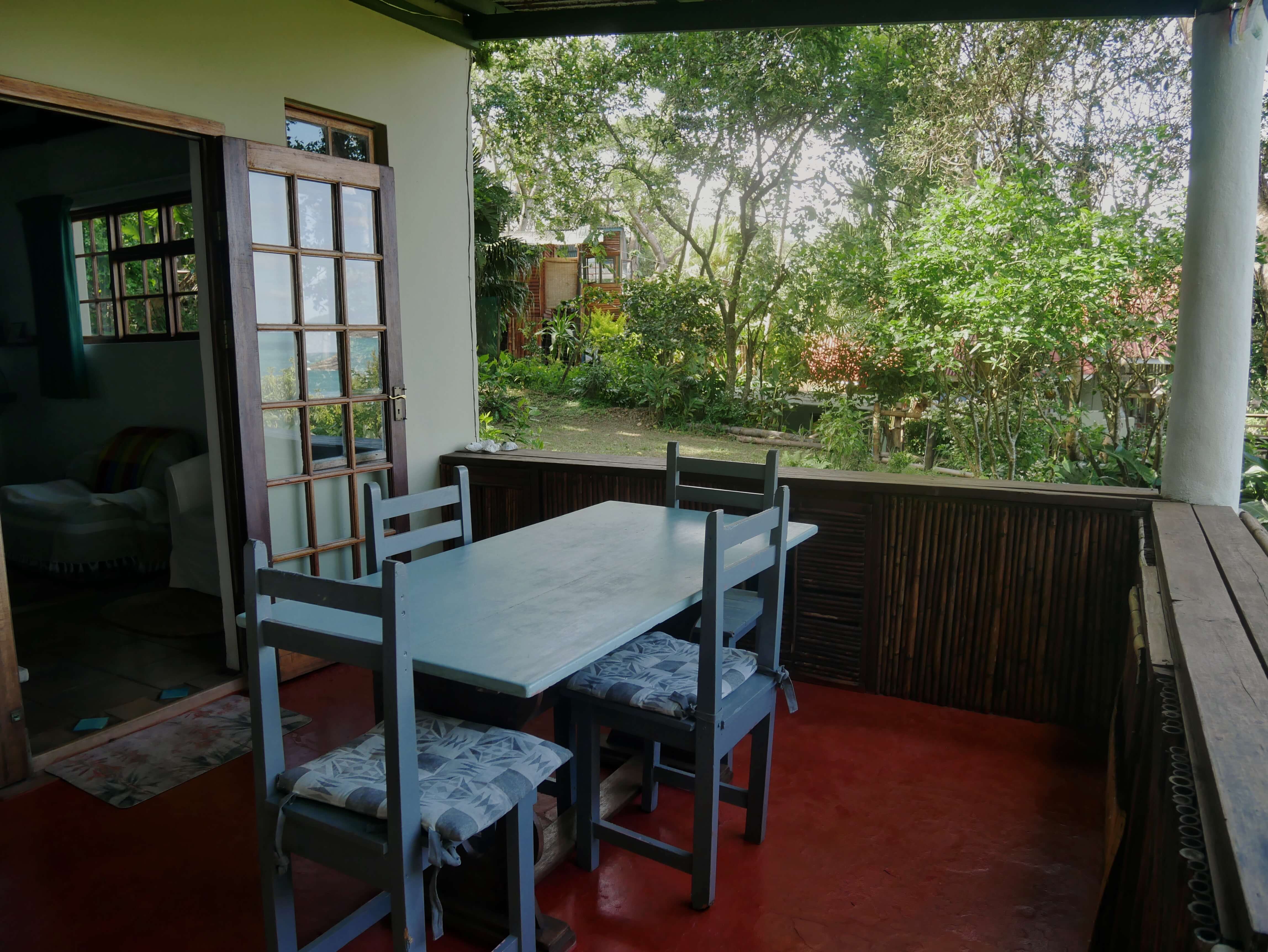 Veranda with braai, mountain and ocean view